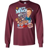 T-Shirts Maroon / S Buttmunch Cereal Men's Long Sleeve T-Shirt