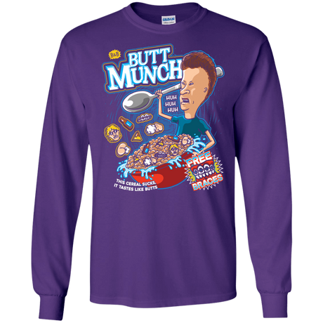 T-Shirts Purple / S Buttmunch Cereal Men's Long Sleeve T-Shirt