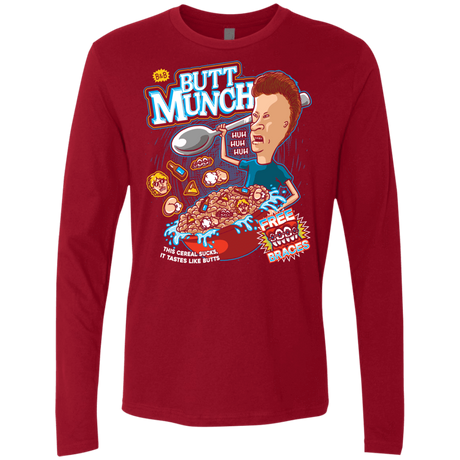 T-Shirts Cardinal / S Buttmunch Cereal Men's Premium Long Sleeve