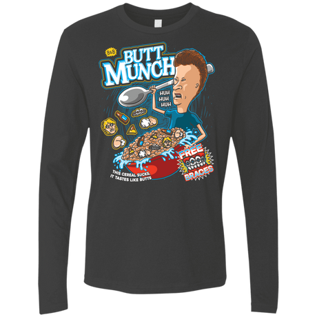T-Shirts Heavy Metal / S Buttmunch Cereal Men's Premium Long Sleeve