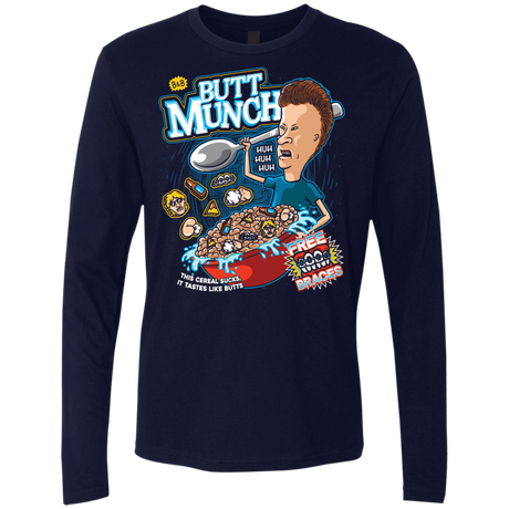 T-Shirts Midnight Navy / S Buttmunch Cereal Men's Premium Long Sleeve