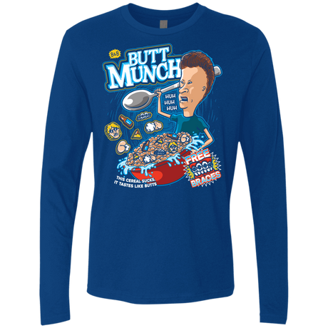 T-Shirts Royal / S Buttmunch Cereal Men's Premium Long Sleeve