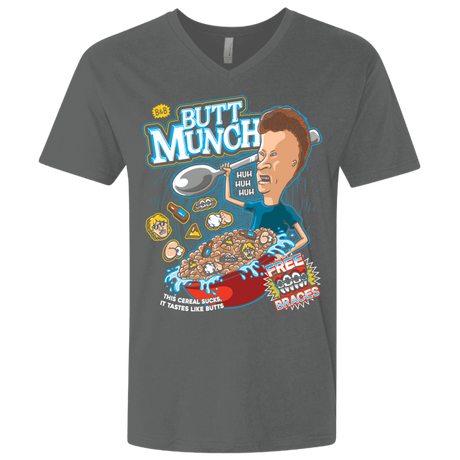 T-Shirts Heavy Metal / X-Small Buttmunch Cereal Men's Premium V-Neck