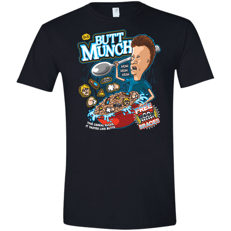 T-Shirts Black / X-Small Buttmunch Cereal Men's Semi-Fitted Softstyle