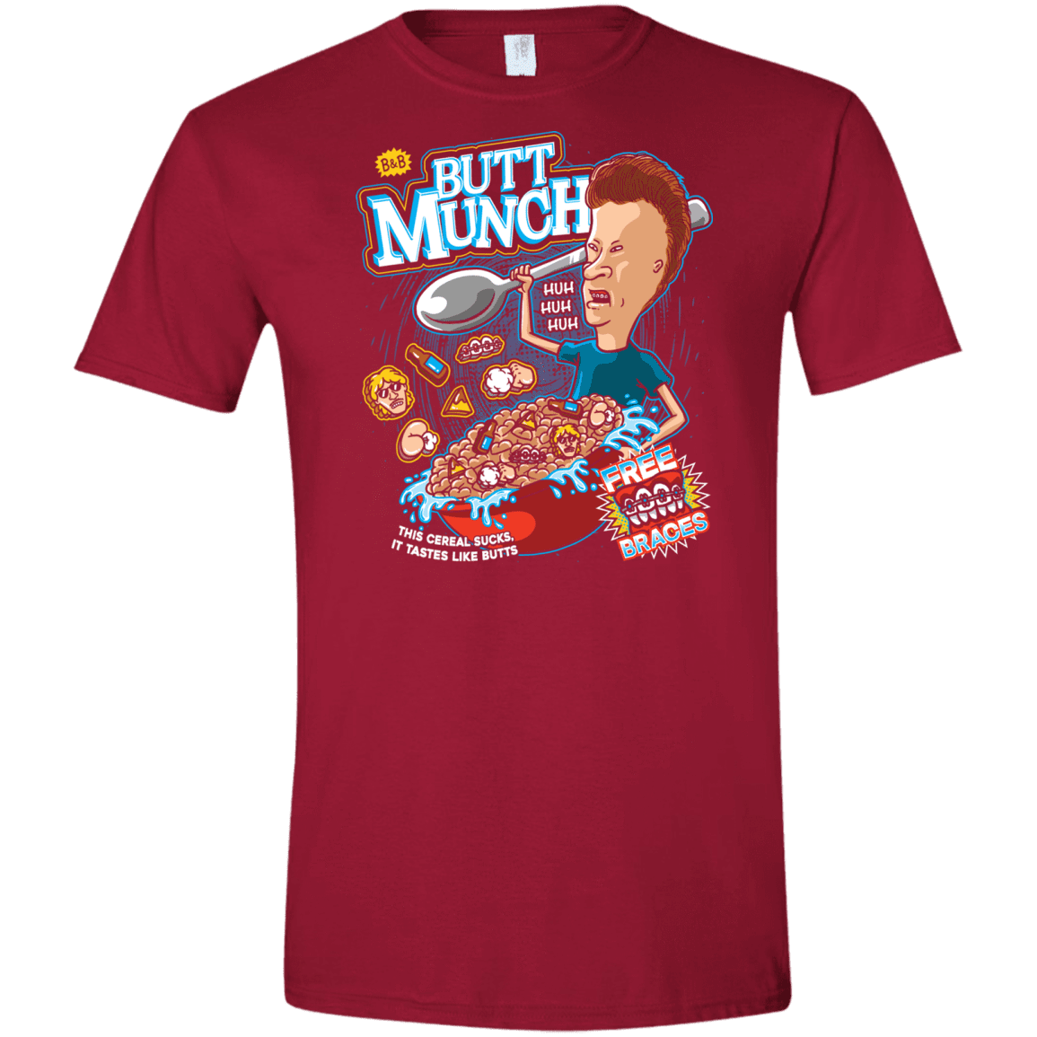 T-Shirts Cardinal Red / S Buttmunch Cereal Men's Semi-Fitted Softstyle