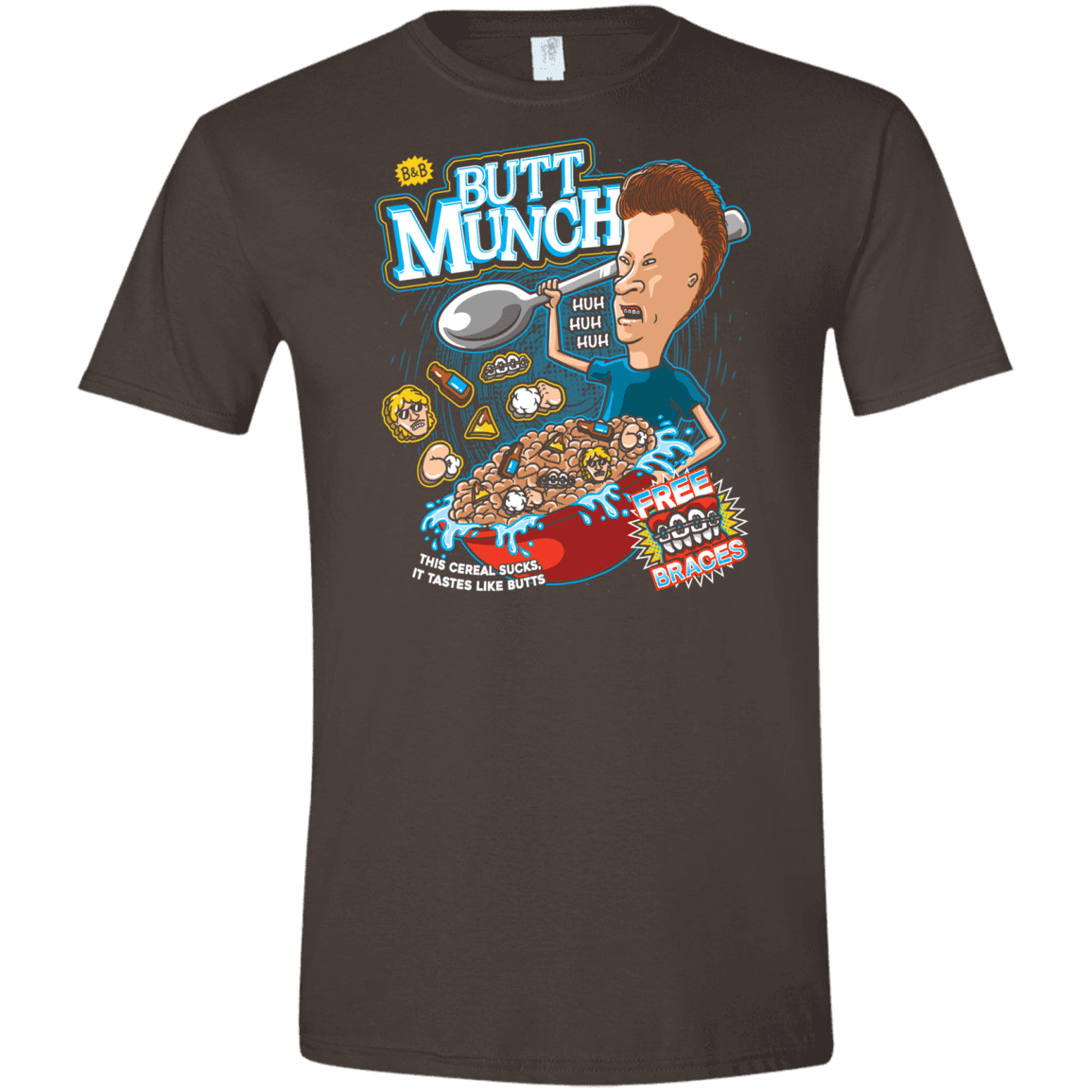 T-Shirts Dark Chocolate / S Buttmunch Cereal Men's Semi-Fitted Softstyle
