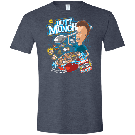 T-Shirts Heather Navy / S Buttmunch Cereal Men's Semi-Fitted Softstyle
