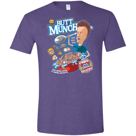T-Shirts Heather Purple / S Buttmunch Cereal Men's Semi-Fitted Softstyle