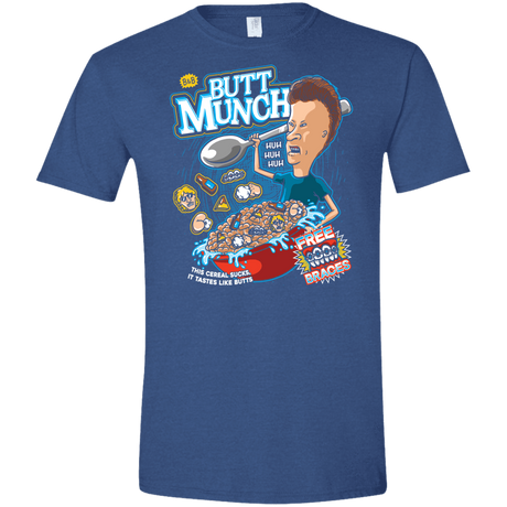 T-Shirts Heather Royal / X-Small Buttmunch Cereal Men's Semi-Fitted Softstyle
