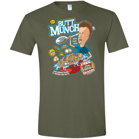 T-Shirts Military Green / S Buttmunch Cereal Men's Semi-Fitted Softstyle