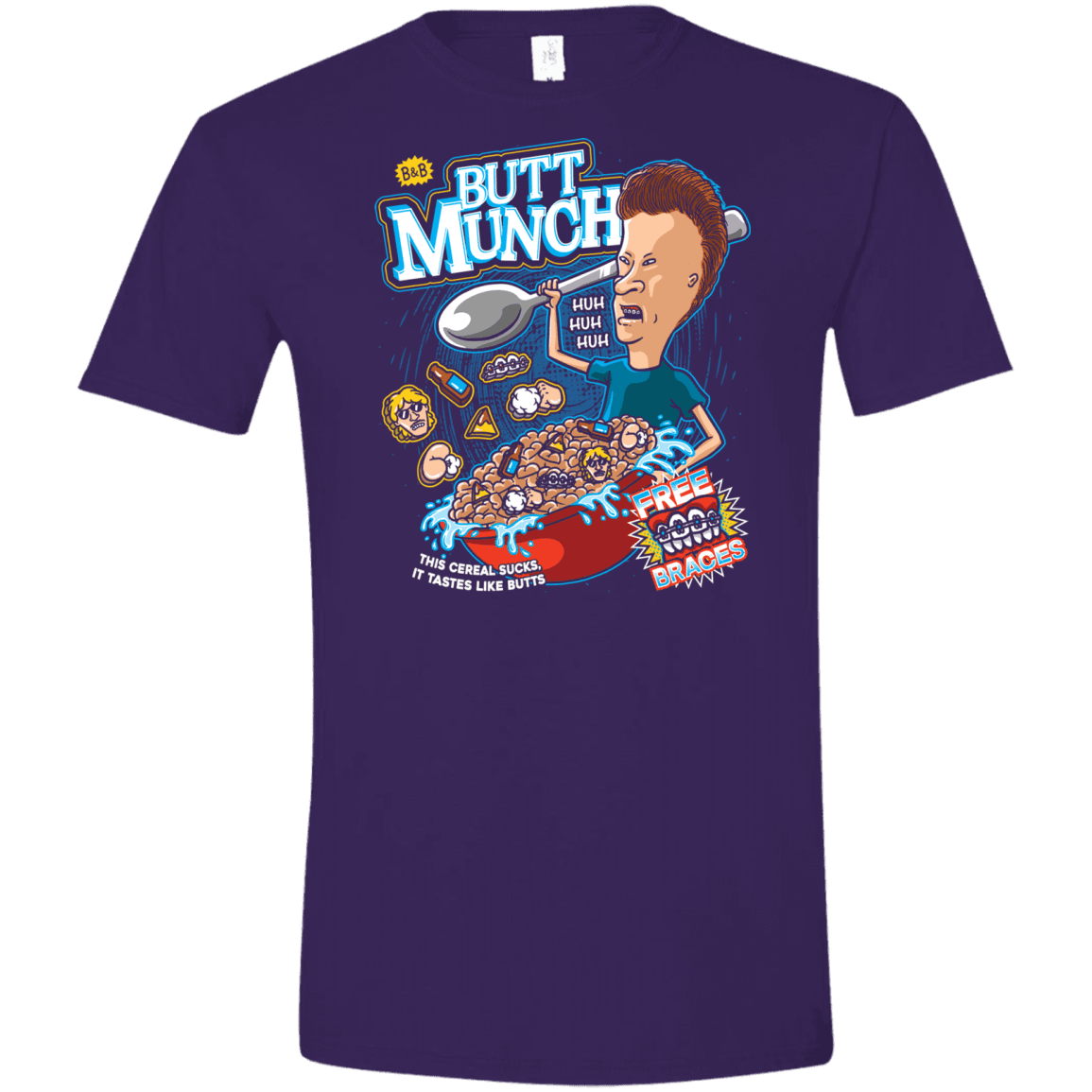 T-Shirts Purple / S Buttmunch Cereal Men's Semi-Fitted Softstyle