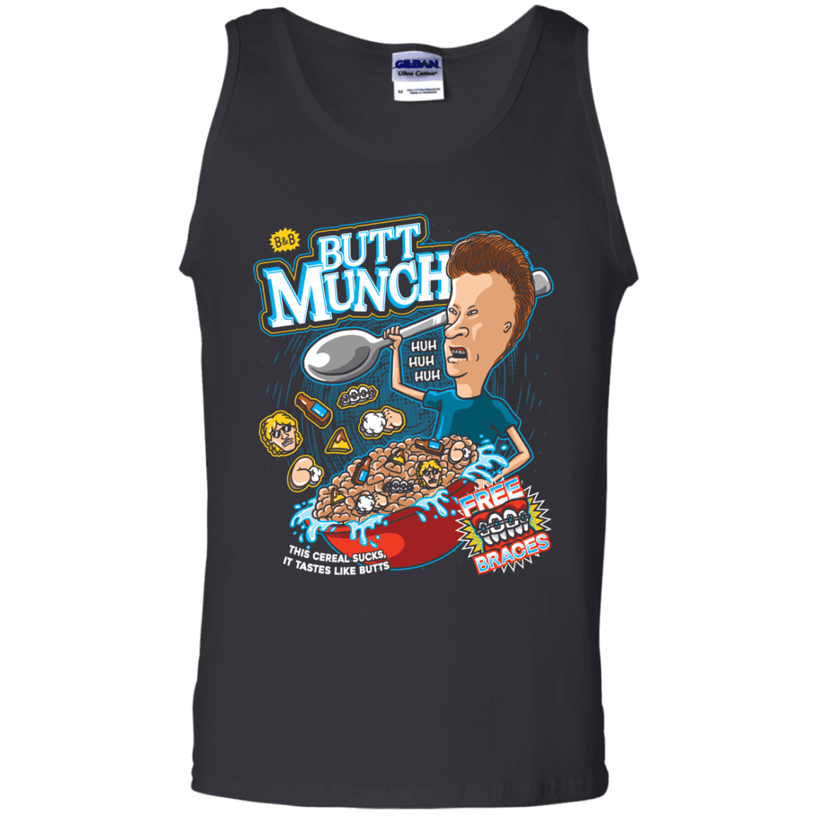 T-Shirts Black / S Buttmunch Cereal Men's Tank Top