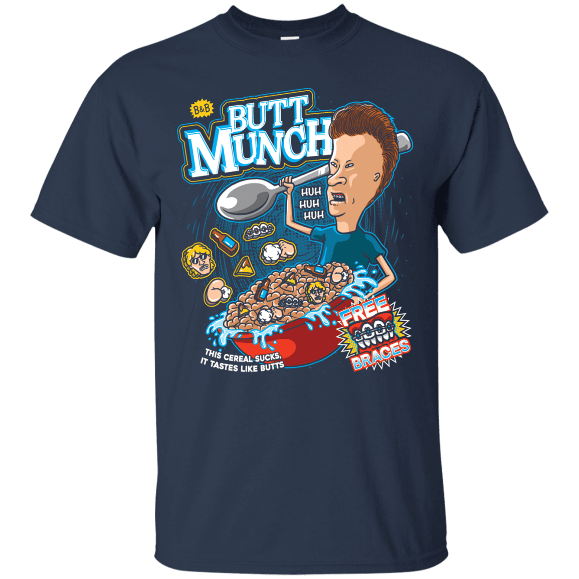 T-Shirts Navy / S Buttmunch Cereal T-Shirt