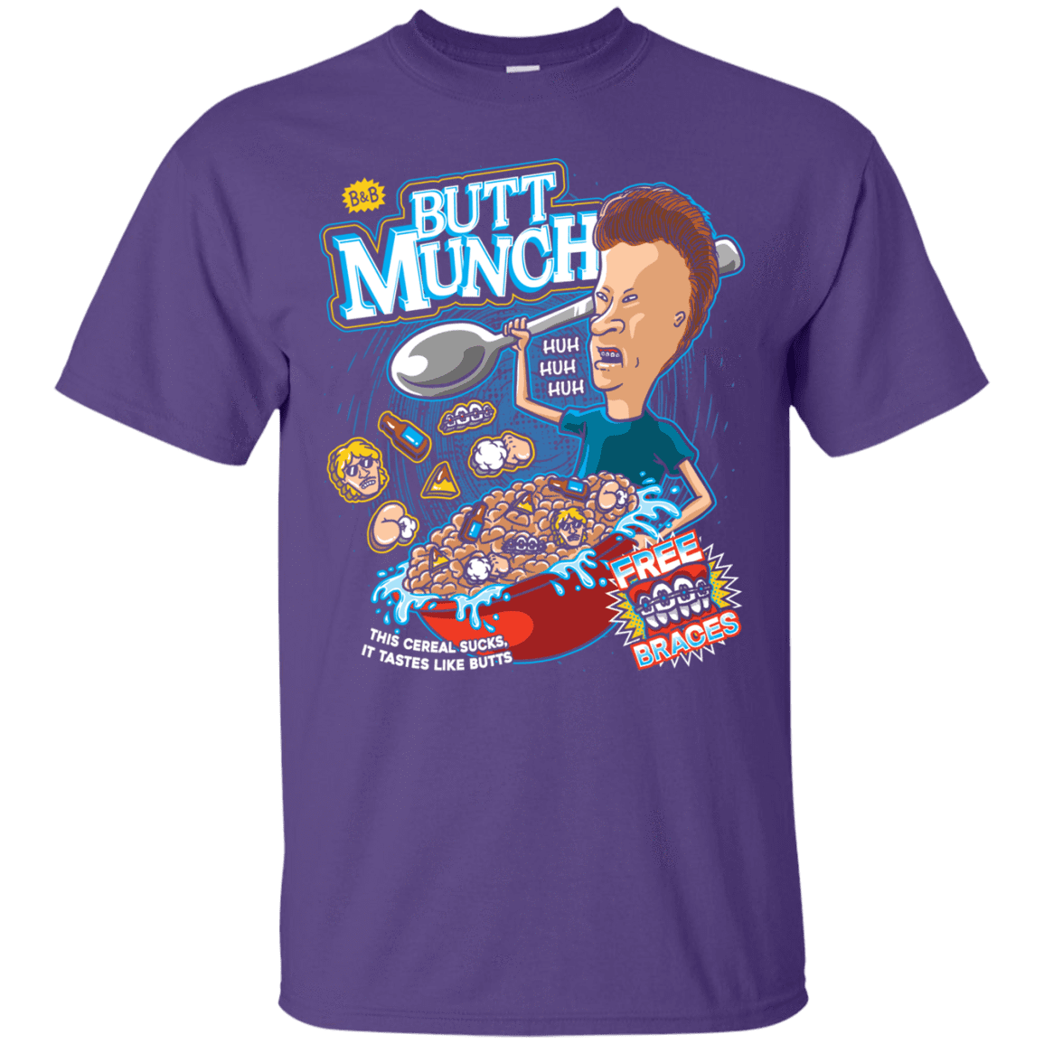 T-Shirts Purple / S Buttmunch Cereal T-Shirt