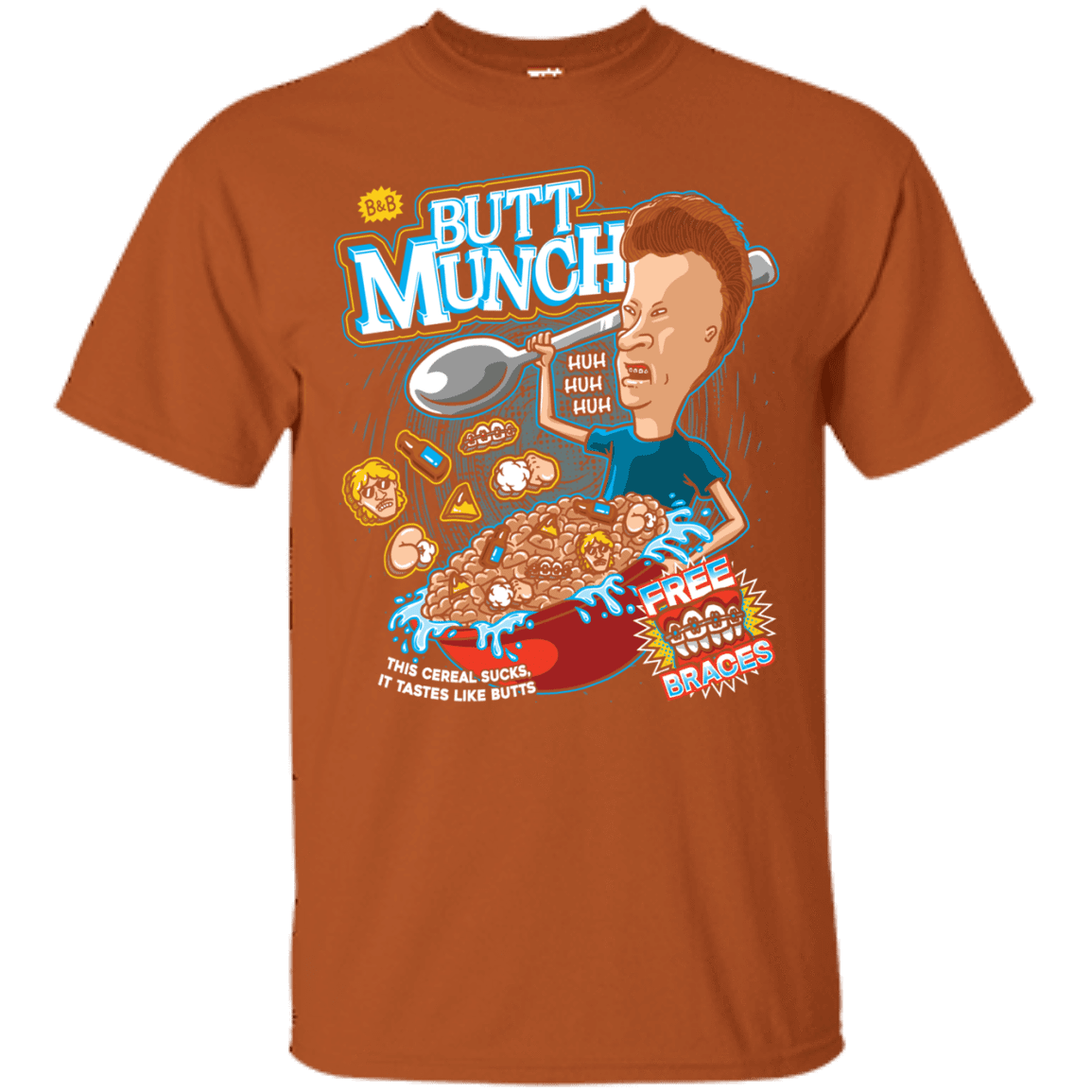 T-Shirts Texas Orange / S Buttmunch Cereal T-Shirt