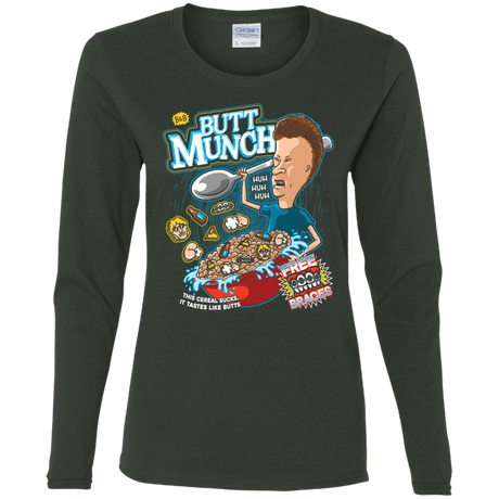 T-Shirts Forest / S Buttmunch Cereal Women's Long Sleeve T-Shirt