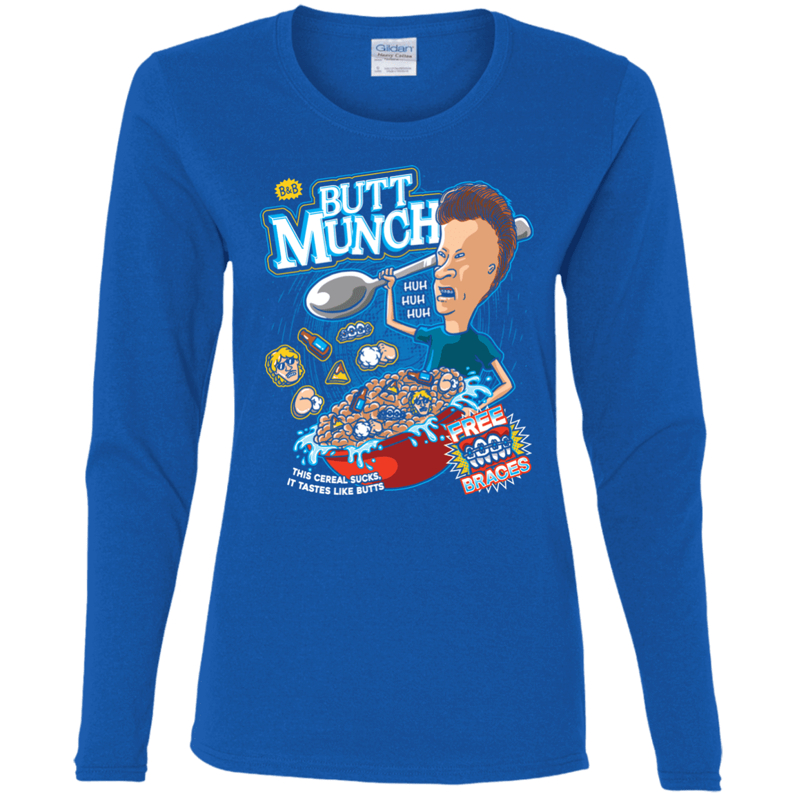 T-Shirts Royal / S Buttmunch Cereal Women's Long Sleeve T-Shirt