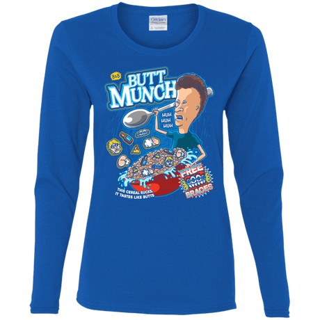 T-Shirts Royal / S Buttmunch Cereal Women's Long Sleeve T-Shirt