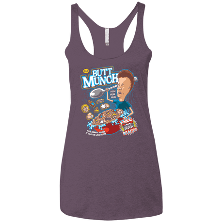 T-Shirts Vintage Purple / X-Small Buttmunch Cereal Women's Triblend Racerback Tank