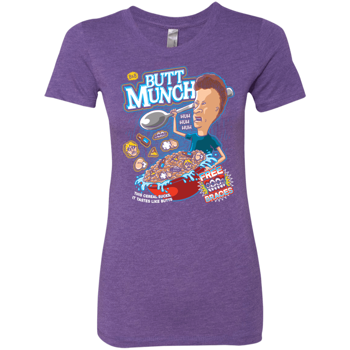 T-Shirts Purple Rush / S Buttmunch Cereal Women's Triblend T-Shirt