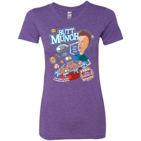 T-Shirts Purple Rush / S Buttmunch Cereal Women's Triblend T-Shirt