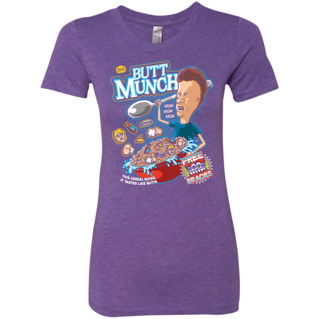 T-Shirts Purple Rush / S Buttmunch Cereal Women's Triblend T-Shirt