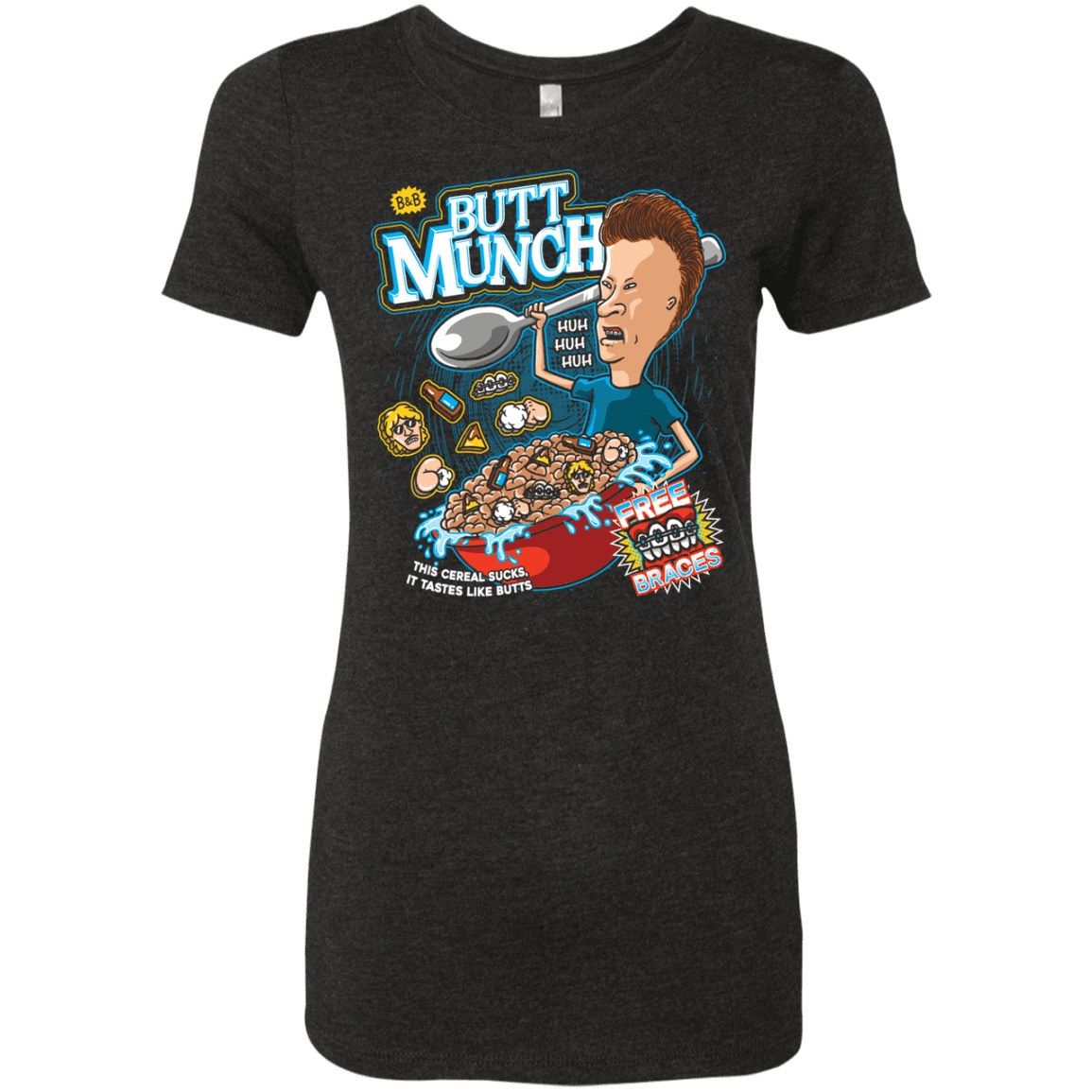 T-Shirts Vintage Black / S Buttmunch Cereal Women's Triblend T-Shirt