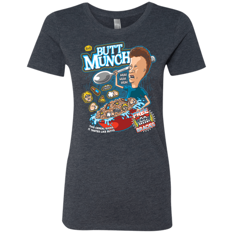 T-Shirts Vintage Navy / S Buttmunch Cereal Women's Triblend T-Shirt