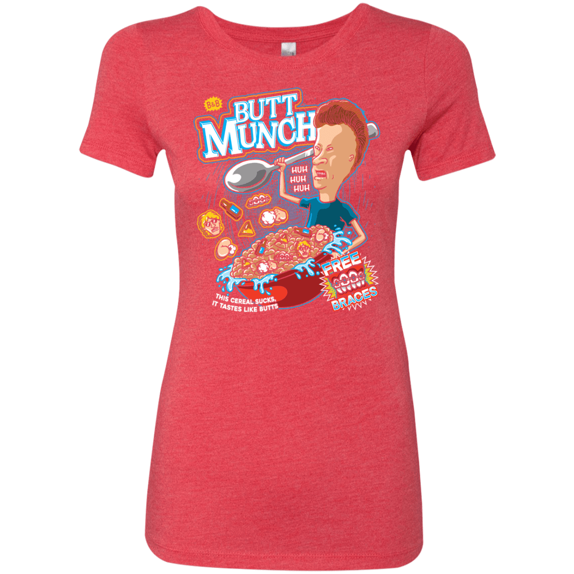 T-Shirts Vintage Red / S Buttmunch Cereal Women's Triblend T-Shirt
