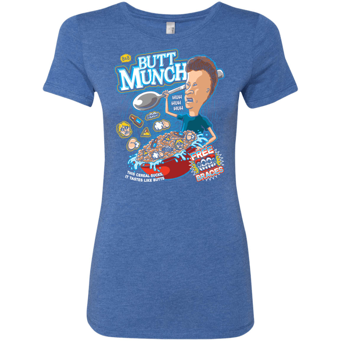 T-Shirts Vintage Royal / S Buttmunch Cereal Women's Triblend T-Shirt