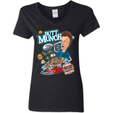 T-Shirts Black / S Buttmunch Cereal Women's V-Neck T-Shirt