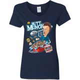 T-Shirts Navy / S Buttmunch Cereal Women's V-Neck T-Shirt