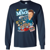 T-Shirts Navy / YS Buttmunch Cereal Youth Long Sleeve T-Shirt