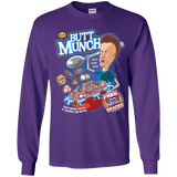 T-Shirts Purple / YS Buttmunch Cereal Youth Long Sleeve T-Shirt
