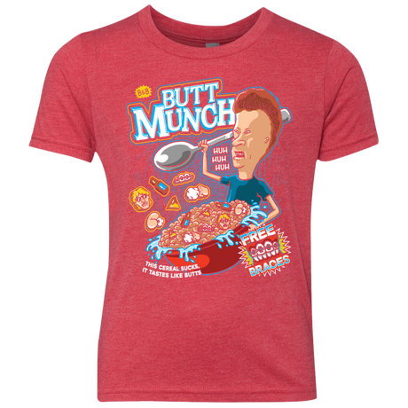 T-Shirts Vintage Red / YXS Buttmunch Cereal Youth Triblend T-Shirt