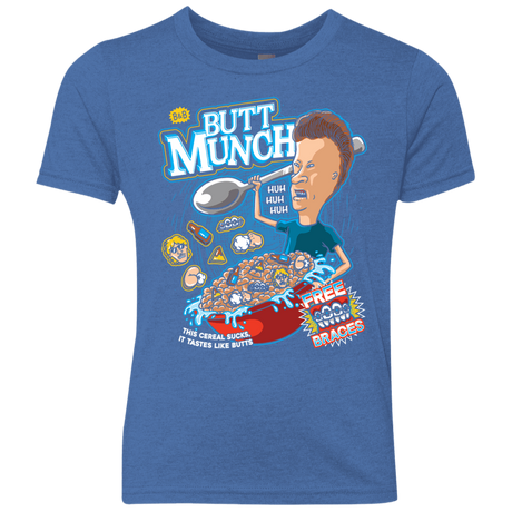 T-Shirts Vintage Royal / YXS Buttmunch Cereal Youth Triblend T-Shirt