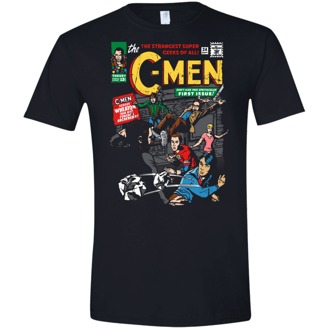 T-Shirts Black / X-Small C-Men Men's Semi-Fitted Softstyle