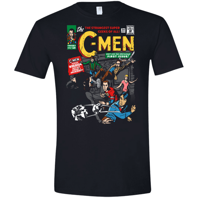 T-Shirts Black / X-Small C-Men Men's Semi-Fitted Softstyle