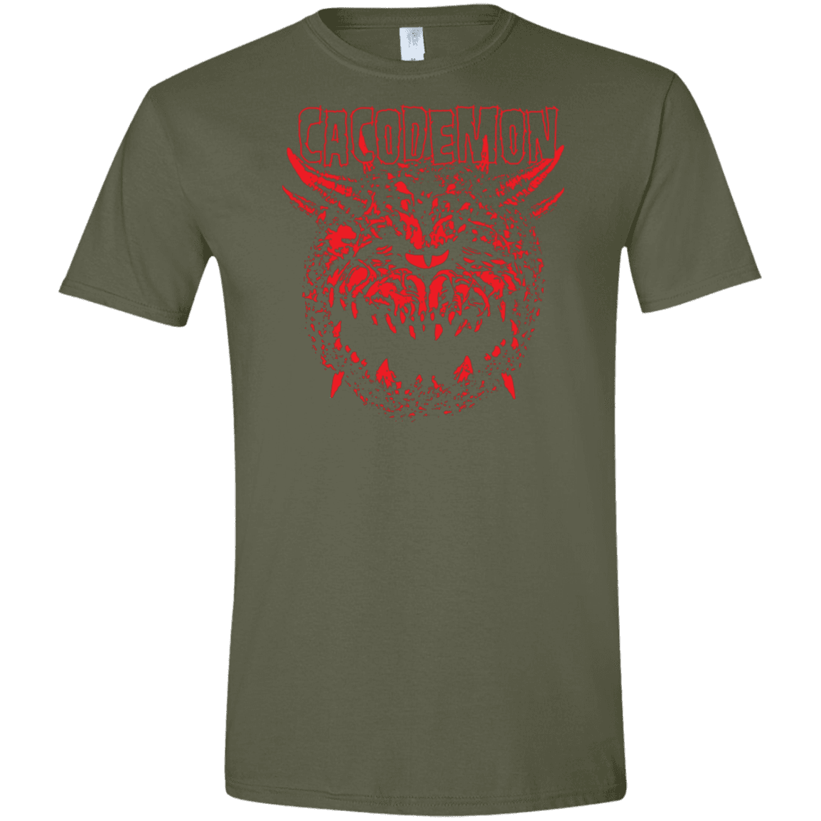 T-Shirts Military Green / S Cacodemon Men's Semi-Fitted Softstyle