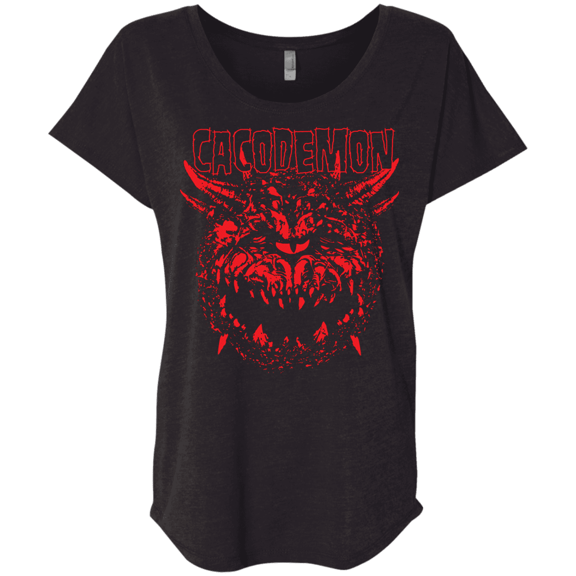 T-Shirts Vintage Black / X-Small Cacodemon Triblend Dolman Sleeve