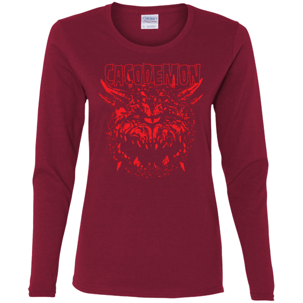 T-Shirts Cardinal / S Cacodemon Women's Long Sleeve T-Shirt