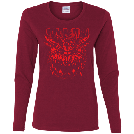 T-Shirts Cardinal / S Cacodemon Women's Long Sleeve T-Shirt