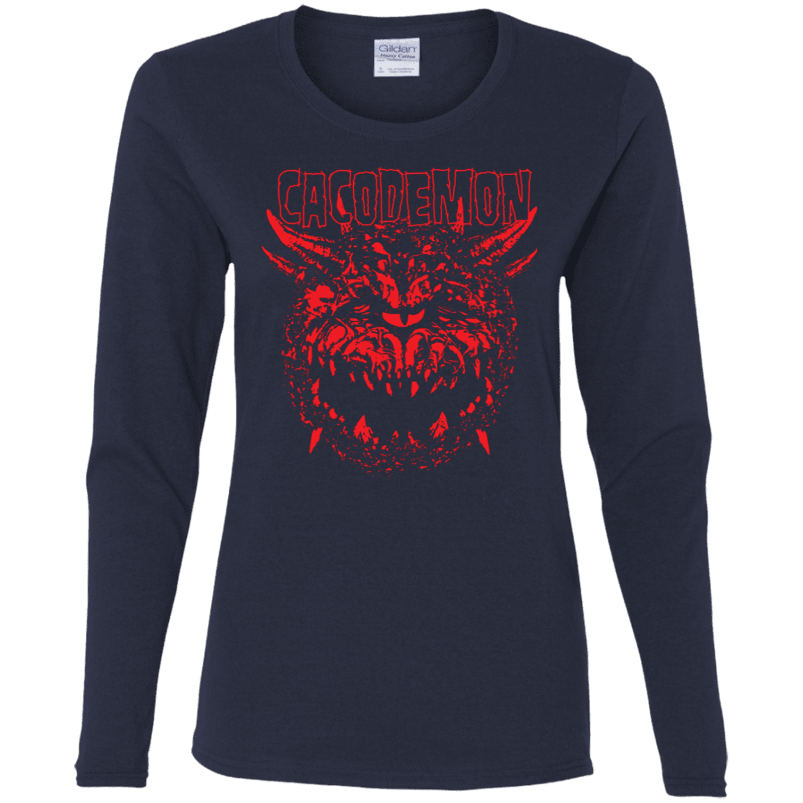 T-Shirts Navy / S Cacodemon Women's Long Sleeve T-Shirt