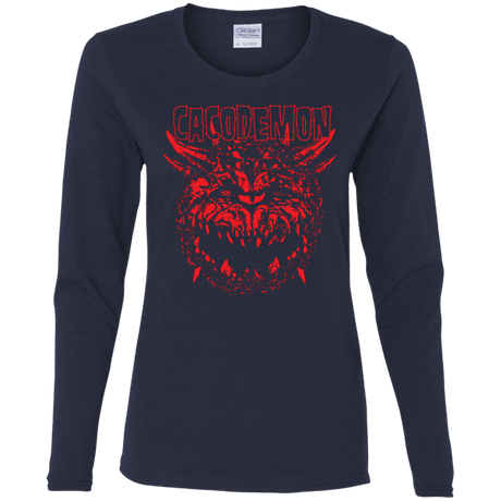 T-Shirts Navy / S Cacodemon Women's Long Sleeve T-Shirt