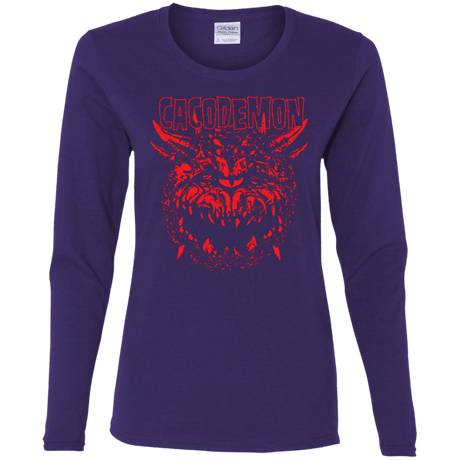 T-Shirts Purple / S Cacodemon Women's Long Sleeve T-Shirt