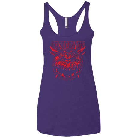 T-Shirts Purple Rush / X-Small Cacodemon Women's Triblend Racerback Tank