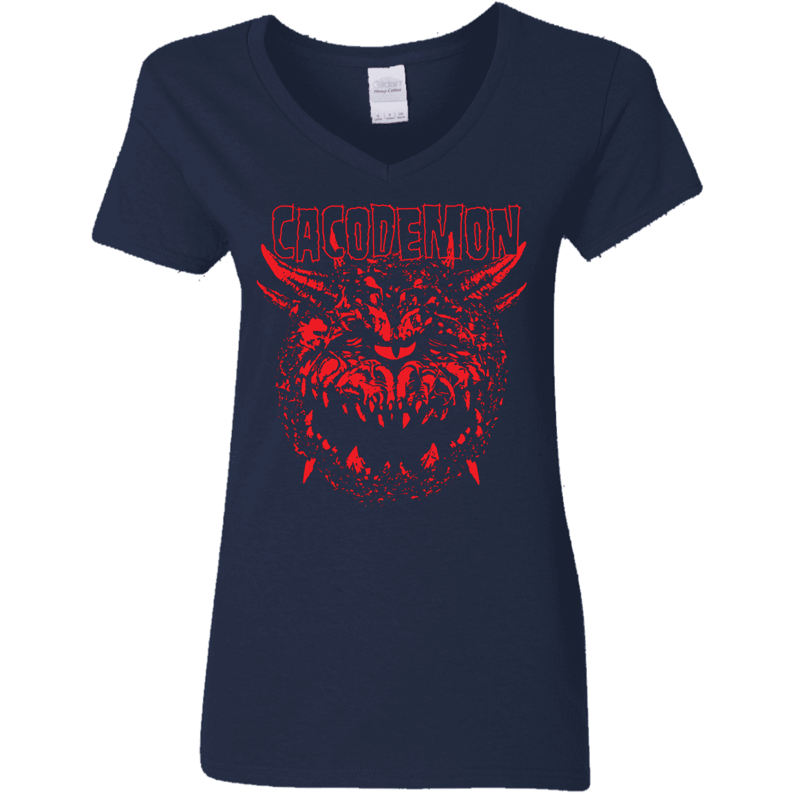 T-Shirts Navy / S Cacodemon Women's V-Neck T-Shirt