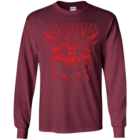 T-Shirts Maroon / YS Cacodemon Youth Long Sleeve T-Shirt