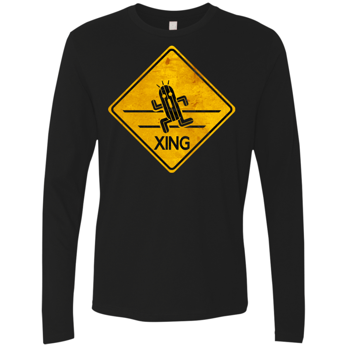 T-Shirts Black / Small Cactuar Crossing Men's Premium Long Sleeve