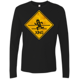 T-Shirts Black / Small Cactuar Crossing Men's Premium Long Sleeve